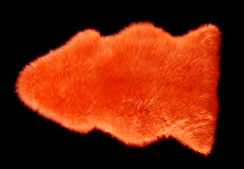 sheepskin,πορτοκαλί σκούρο