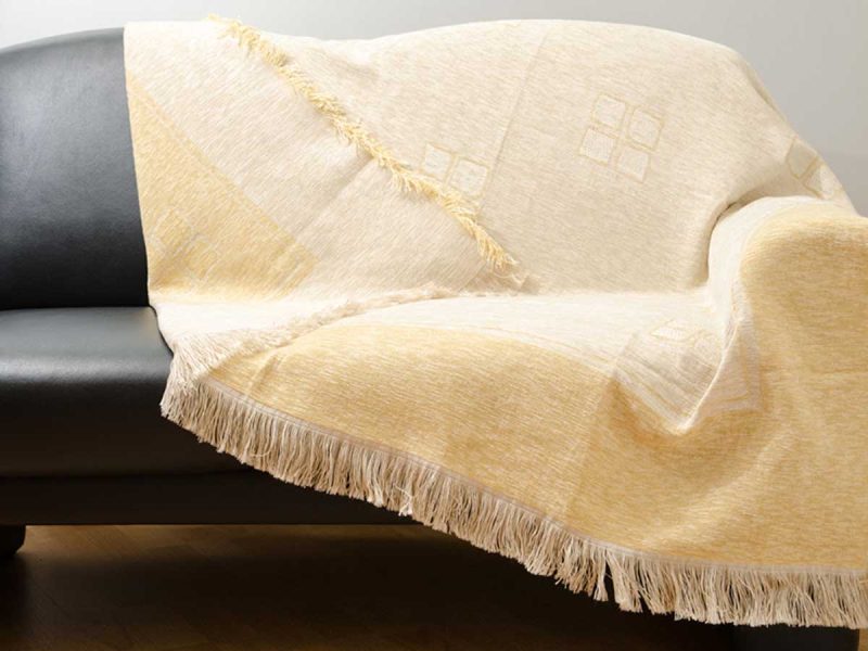 Chenille Cover Yellow Cube