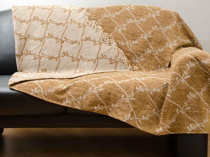 ΡΙΧΤΑΡΙ Chenille Βασιλική Μπεζ - Καφέ 1.80x2.10