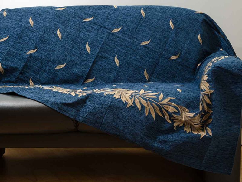 Chenille Cover Dafni Blue 2.10x1.80